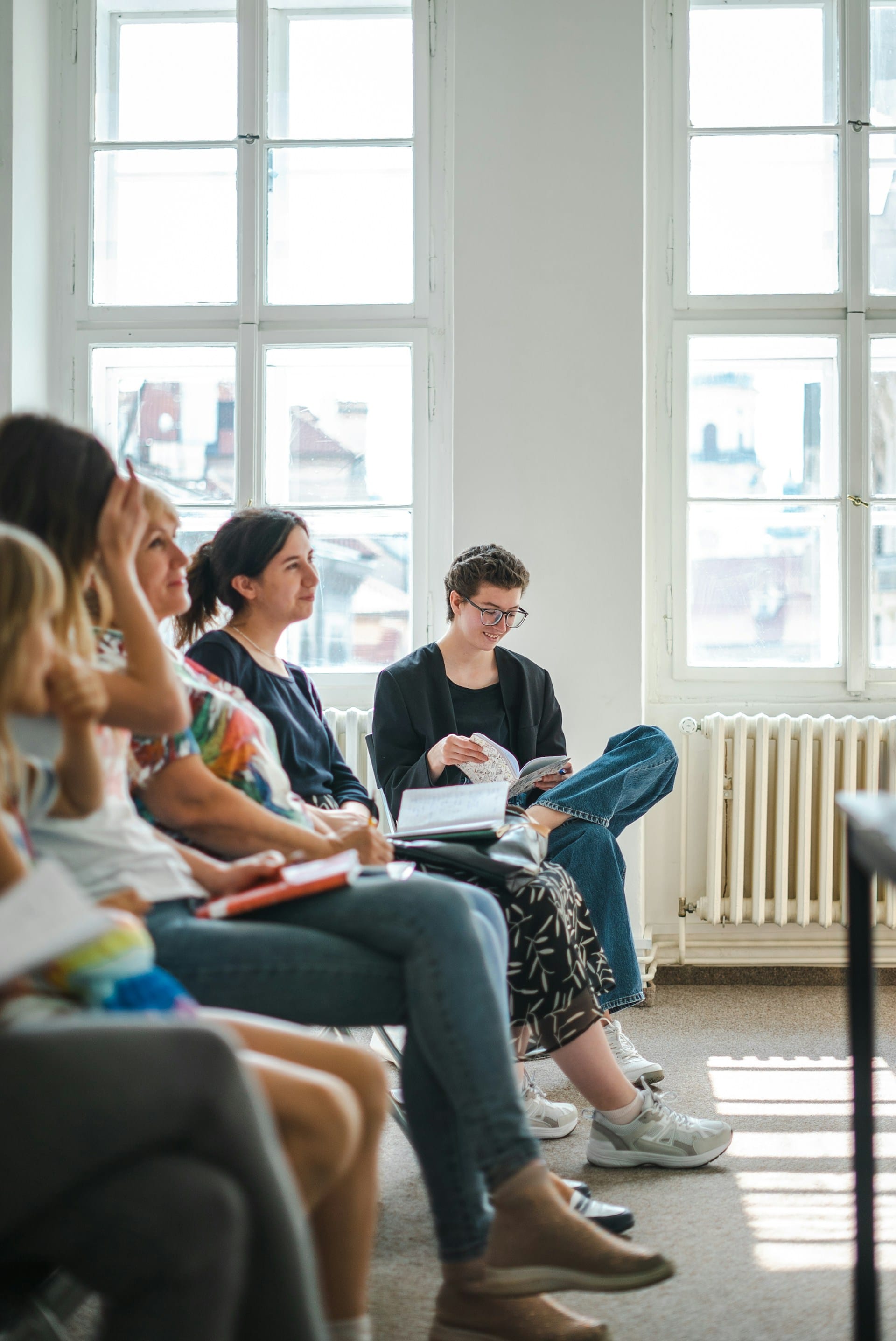 Networking event with people sitting